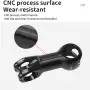 Лапа за велосипед FOMTOR 90 мм, Ø31.8 мм, -10°, CNC алуминий 7075, Черна, снимка 4
