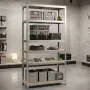 Метален стелаж с 5 рафта – 875 кг товароносимост, 180 × 90 × 30 см, сребрист, снимка 2