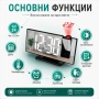 Електронен настолен часовник с проектор таван LED дигитален термометър аларма будилник USB на ток, снимка 3