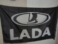 LADA Знаме лека кола ВАС руски автомобилен завод автомобили Русия СССР соц емблема Нива Жигули черно, снимка 1