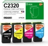 Тонер касети C2325 за Lexmark C2325dw, черна, циан, пурпурна, жълта, 4 броя, снимка 1