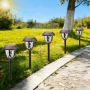 Соларни LED градински лампи – Топло осветление за уютни пътеки и задни дворове, снимка 3