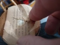 Газена лампа от соца дървена за декорация от соца пирографирана на ПП Люлин фи 7см Н-26см, снимка 8