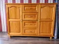 Скрин комбиниран от масив бор (чам) 125х45х91 см, снимка 1