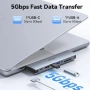 USB C Адаптер Хъб 8 в 1 HDMI 4K SD/ TF Карта MacBook  , снимка 6