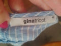 *💜💮Gina tricot*💜💮Ефирно памучно потниче на бели и сини раета, снимка 10