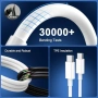 Нов Комплект 2 броя Type-C кабели 240W PD 1M и 2M бързо зареждане за iPhone Samsung MacBook iPad, снимка 6