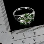 925 Сребърен пръстен с хром диопсид, снимка 6