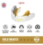 Нов Протектор за зъби Opro Gold, бял/златист, снимка 4