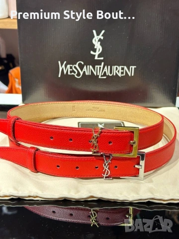 Колани от естествена кожа в кутия Ysl Saint laurent , снимка 2 - Колани - 54019926