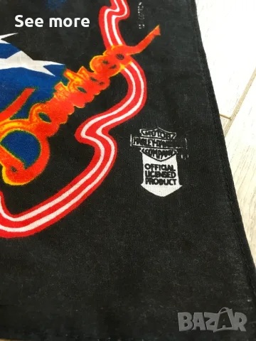 Harley Davidson Eagle Bandana Scarf  Vtg Made In USA шал, снимка 2 - Шалове - 55420385