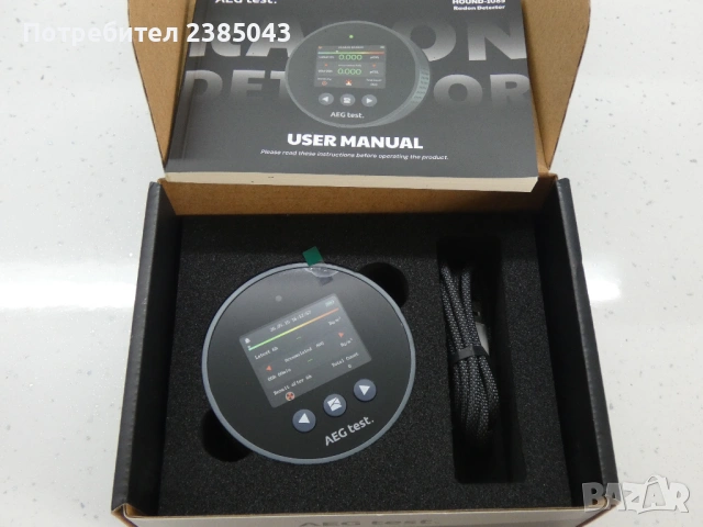 Radon detector AEG Test детектор за радон