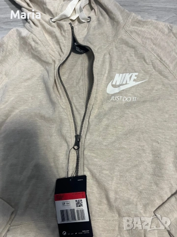 Nike дамски суитшърт с цип и качулка размер L нов, снимка 2 - Спортни екипи - 55194556