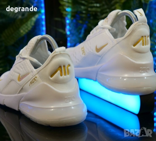  👟Nike Air 270 - Цвят Бяло и Златисто, снимка 2 - Маратонки - 54744484