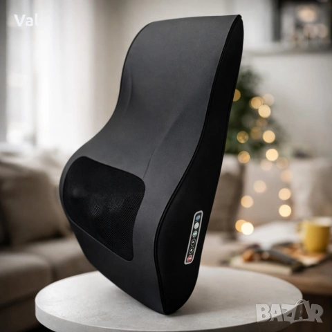 Ергономична масажна възглавница - 3 нива на интензивност и загряваща функция за пълен релакс, снимка 2 - Възглавници - 53976919