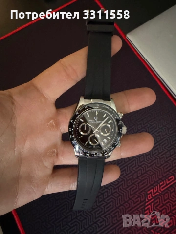 Pagani Design - Daytona черен часовник, снимка 2 - Мъжки - 54798715