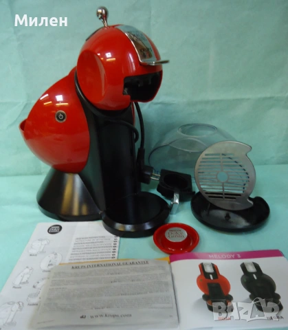 Кафемашина с гаранция 1 година NESCAFÉ® Krups Dolce Gusto Melody.Red, снимка 2 - Кафемашини - 54456413
