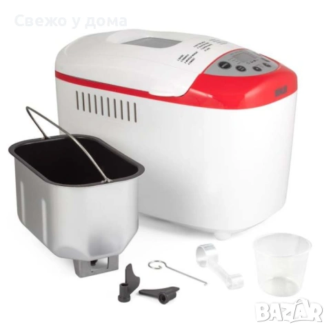 Хлебопекарна, бял- червен, две бъркалки, снимка 3 - Хлебопекарни - 54170961