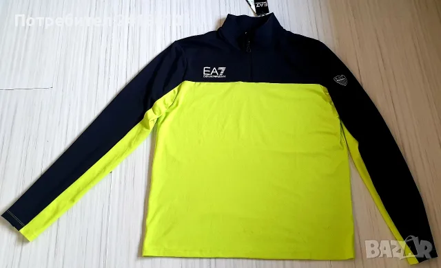 Emporio Armani EA7 Stretch 3/4 Zip Mens Size XL / 2XL НОВО!  ОРИГИНАЛ! Мъжка Спортна Блуза!