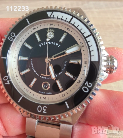 БАРТЕР Steinhart Ocean Two Swiss Made Automatic ETA 2824-2, снимка 3 - Мъжки - 54583376