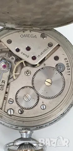 Джобен часовник Omega 1938 година, снимка 13 - Антикварни и старинни предмети - 55674951