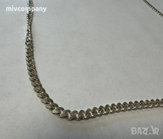 Сребърен синджир 11.16гр.49см., снимка 4 - Колиета, медальони, синджири - 54354578
