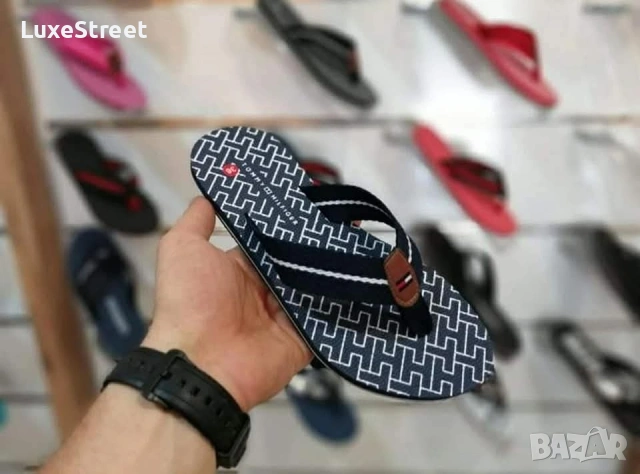 Tommy Hilfiger 🤍Тъмно Сини и Розови Дамски Джапанки 