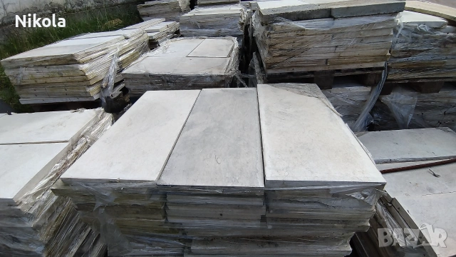 Плочи от врачански камък (варовик) с дебелина 4см и размери 74х35.5см