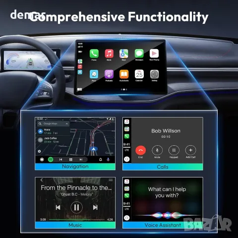 Basesailor Безжичен CarPlay и Android Auto адаптер, 2-в-1, автомобили от 2015 г., снимка 4 - Аксесоари и консумативи - 55517306