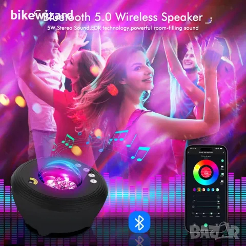WiFi Aurora Galaxy Star проектор Bluetooth 5.0 високоговорител с приложение и гласово управление , снимка 2 - Други - 55409281
