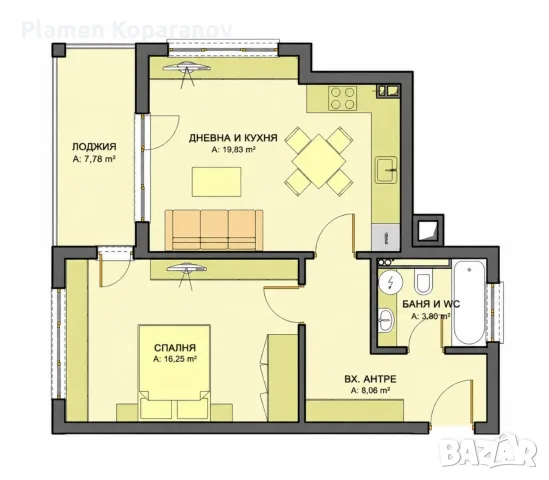 Двустаен, фронтална гледка море, гр. Бяла 72m², снимка 14 - Апартаменти - 55664763