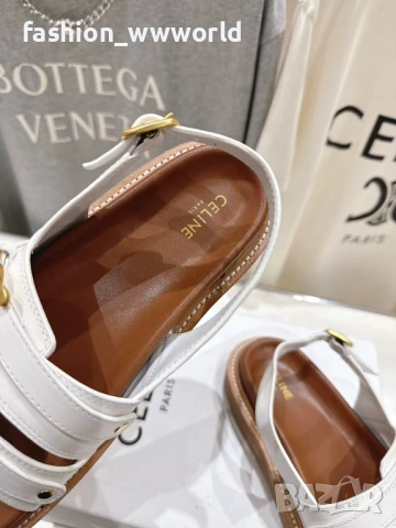 Бели сандали Celine 39/40 реплика, снимка 3 - Сандали - 54492688
