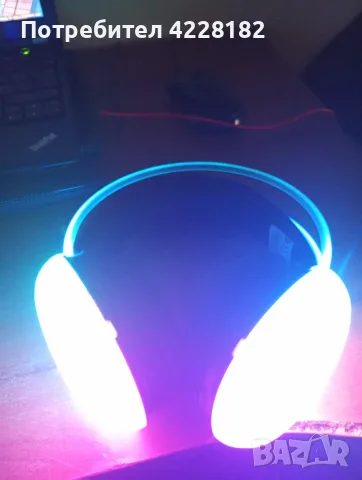 Геймърски без жични слушалки RGB светлини, снимка 6 - Слушалки и портативни колонки - 55408758