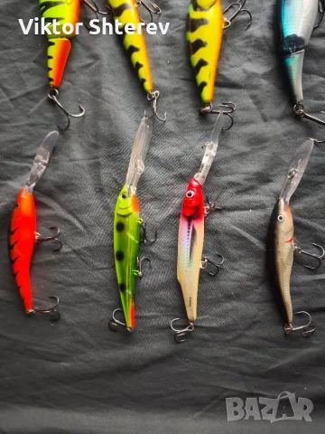 Комплект 8 бр. воблери – 4x Rapala, 3x Salmo, Gold Miner 30, снимка 3 - Такъми - 55656642
