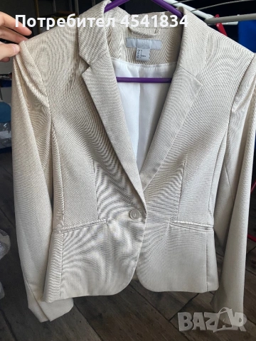 Елегантен дамски костюм H&M – размер XS (като нов), снимка 8 - Костюми - 54432450
