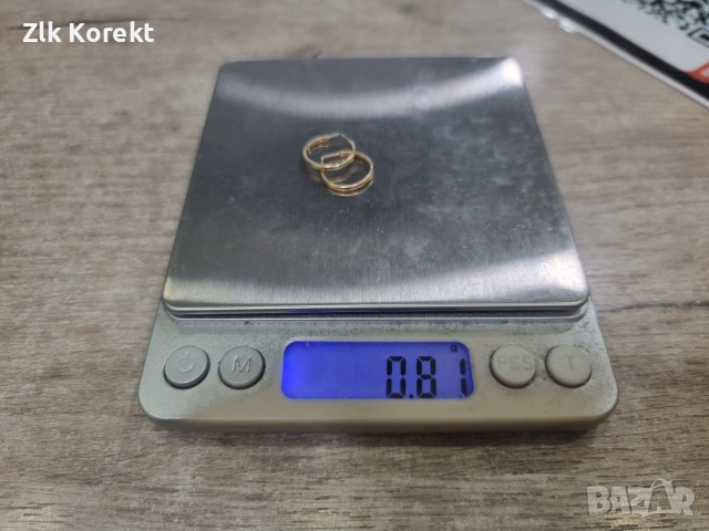Малки златни обеци хълки 0.81 гр., снимка 7 - Колиета, медальони, синджири - 55050679