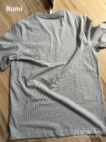 Нова оригинална сива мъжка тениска Adidas Big Logo Essentials! M, снимка 6 - Тениски - 54729951