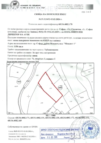 Продавам парцел в Младост 