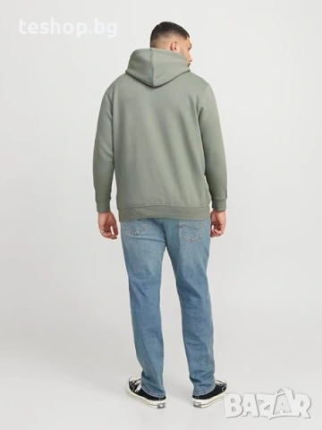 Мъжки суитшърт с качулка Jack & Jones Plus Jjestar JJ Noos Pls 5XL, снимка 5 - Суичъри - 55255333