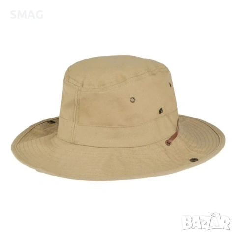 Мъжка bucket шапка памучна бежово-кафява Vintage_1235280, снимка 4 - Шапки - 54923343