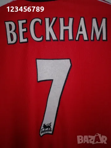 Manchester United Beckham Umbro 1998/1999/2000 оригинална тениска фланелка Бекъм Манчестър Юнайтед, снимка 4 - Тениски - 53438858