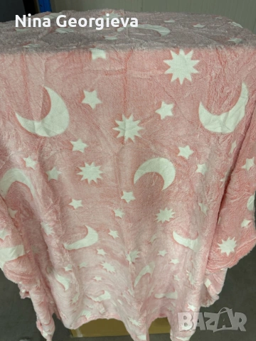 Светещо в тъмното одеяло Magic Blanket + Подарък Голям комплект конструктор с 165 части Плъзгащ блок, снимка 3 - Спално бельо и завивки - 54152067