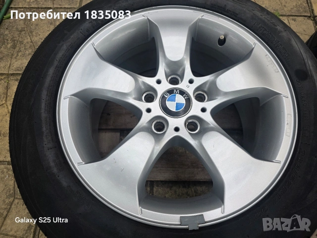 Лети джанти 17ки 5х120 BMW + летни гуми 235/55/17, снимка 4 - Гуми и джанти - 54526148