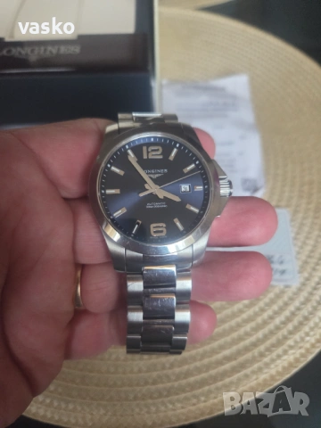 Longines автомат,документи 300m, снимка 4 - Мъжки - 54028358