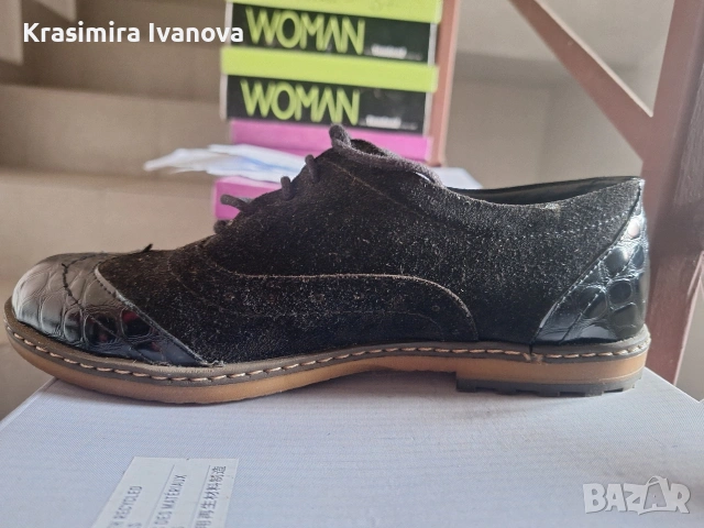 нови обувки естествен велур и лак , снимка 3 - Дамски ежедневни обувки - 54193214