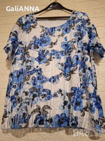 СТРАХОТНА БЛУЗА С ДАНТЕЛА 2XL-3XL, снимка 3 - Туники - 55166889