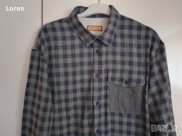 *Zara men*Мъжка готина риза каре с дълъг ръкав, снимка 4 - Ризи - 53467584