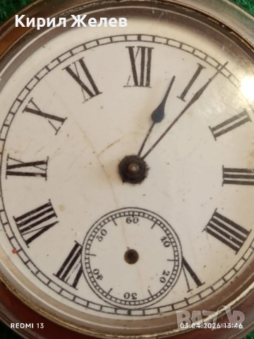 Джобен часовник керамичен циферблат,римски цифри рядък за КОЛЕКЦИОНЕРИ 51717, снимка 2 - Антикварни и старинни предмети - 54078183