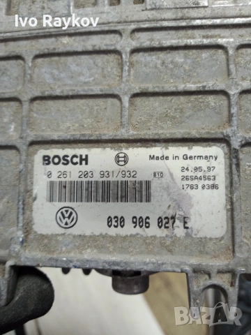 Компютър, ECU , VW Polo 1.0 AER, 030906027E , 0261203931/932, снимка 2 - Части - 55249908