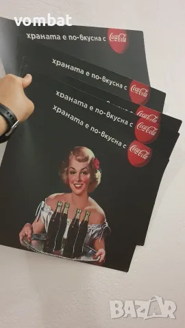 Ретро колекционерски подложки за хранене Coca-Cola – 5 бр., снимка 2 - Колекции - 55427024